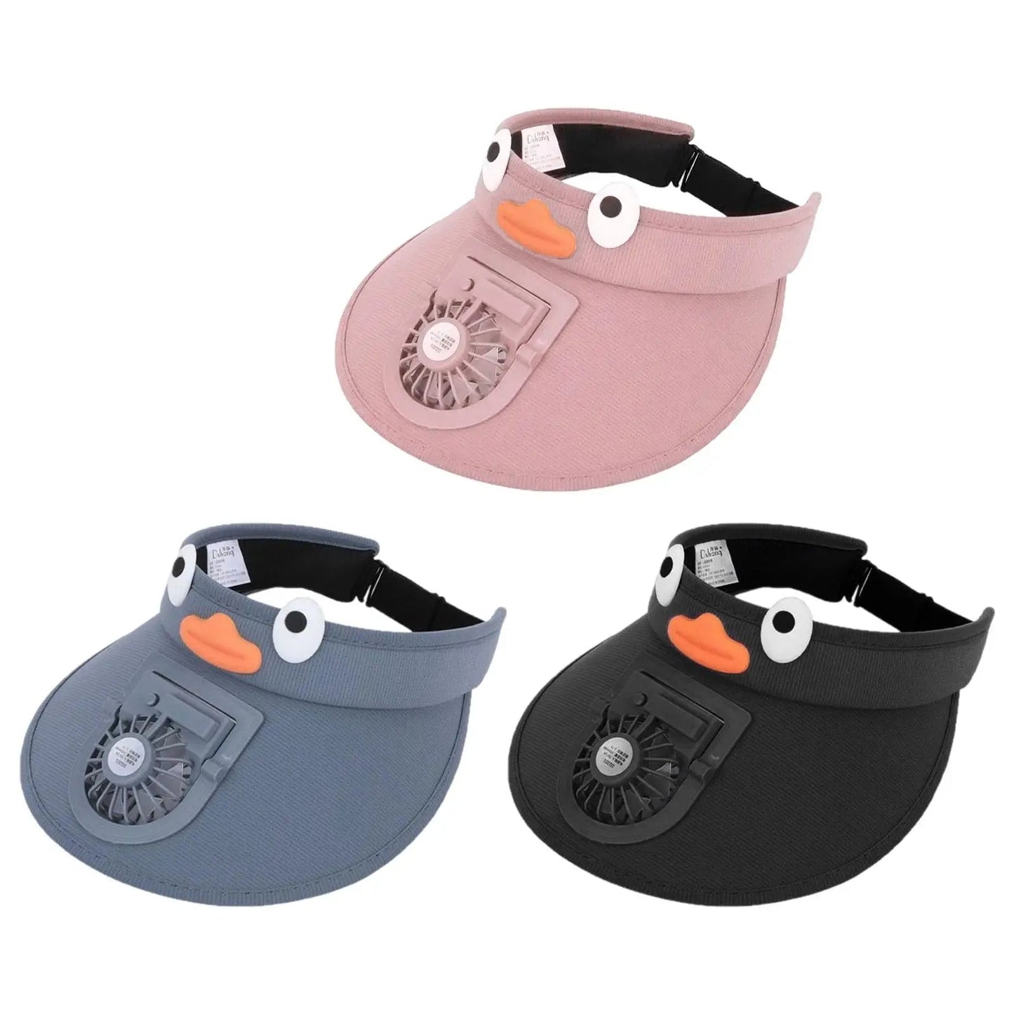 Kids Sun Visor Hat with Cooling Fan – Children's Solar-Powered Fan Shade Hat