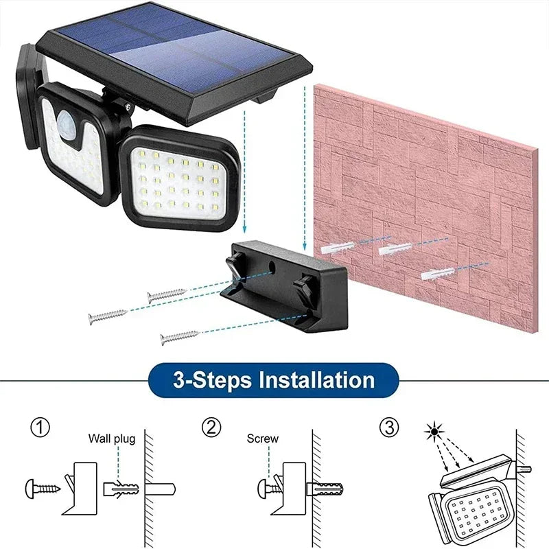 Motion Sensor Solar Light – Outdoor Security Garden & Path Light