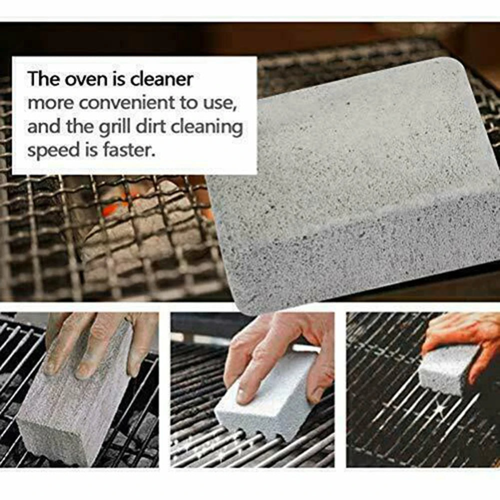 Pumice Stone BBQ Grill Cleaning Brick – Natural Deep-Clean Grill Scrubber