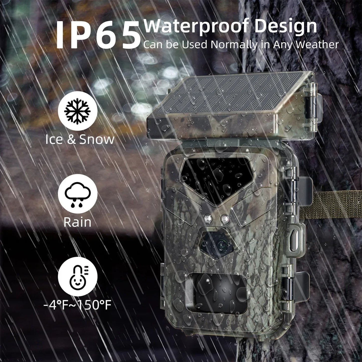 Compact Solar Trail Camera – Outdoor Wildlife & Security Monitoring Camera