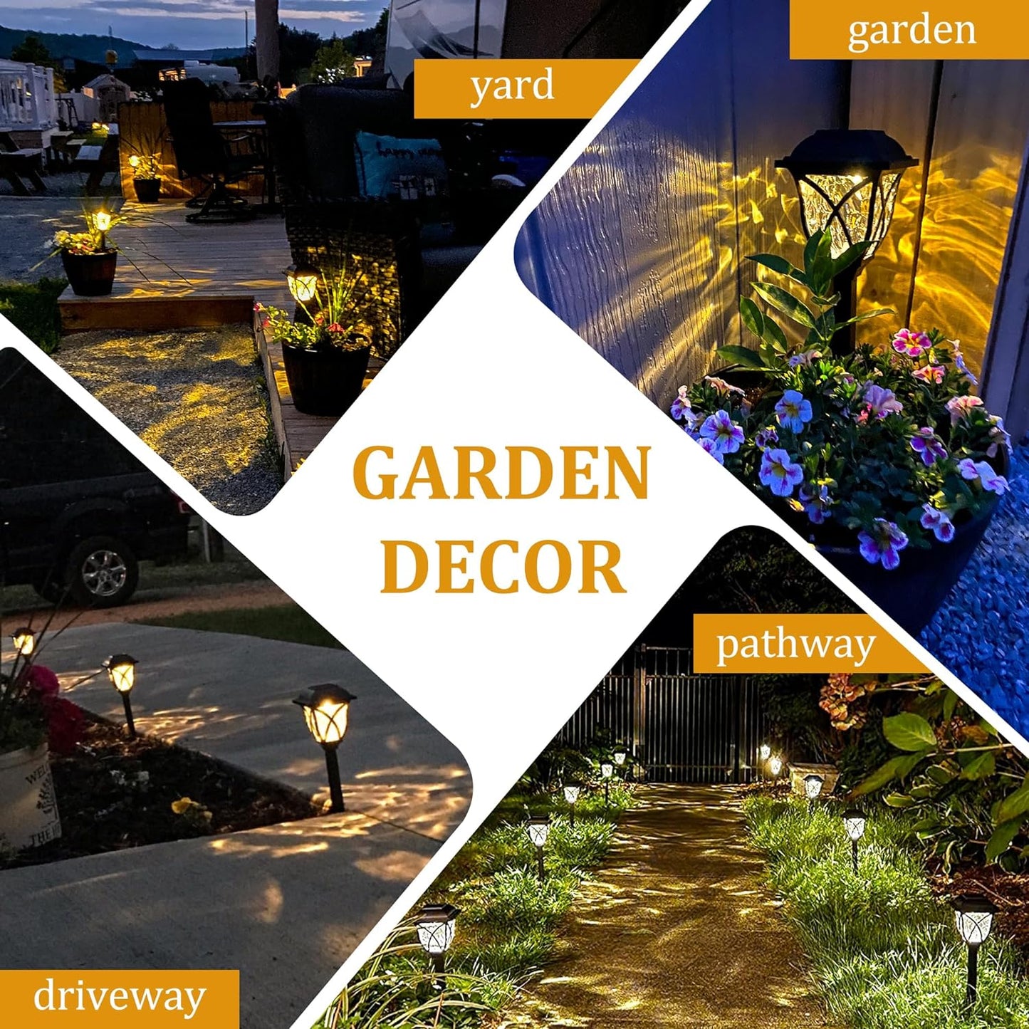 6-Pack Solar LED Pathway Garden Lights – Outdoor Driveway & Path Lighting