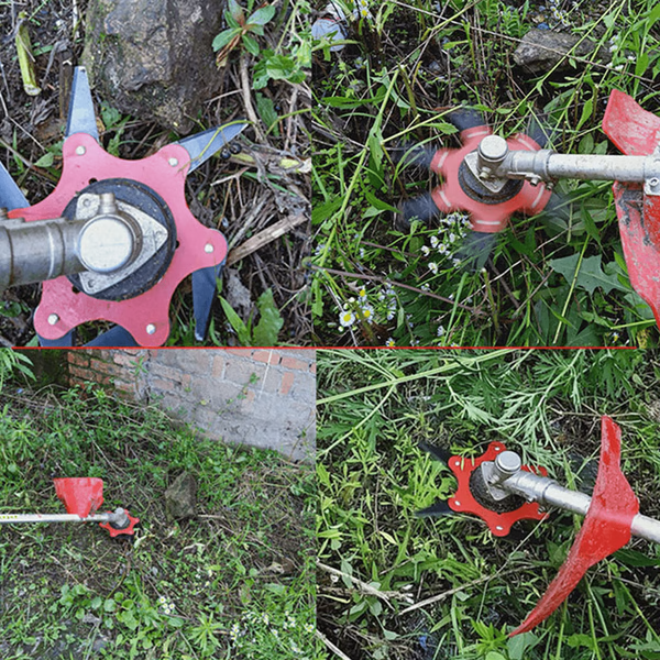 6-Steel Blade Universal Trimmer Head – Replacement Grass Cutter Head