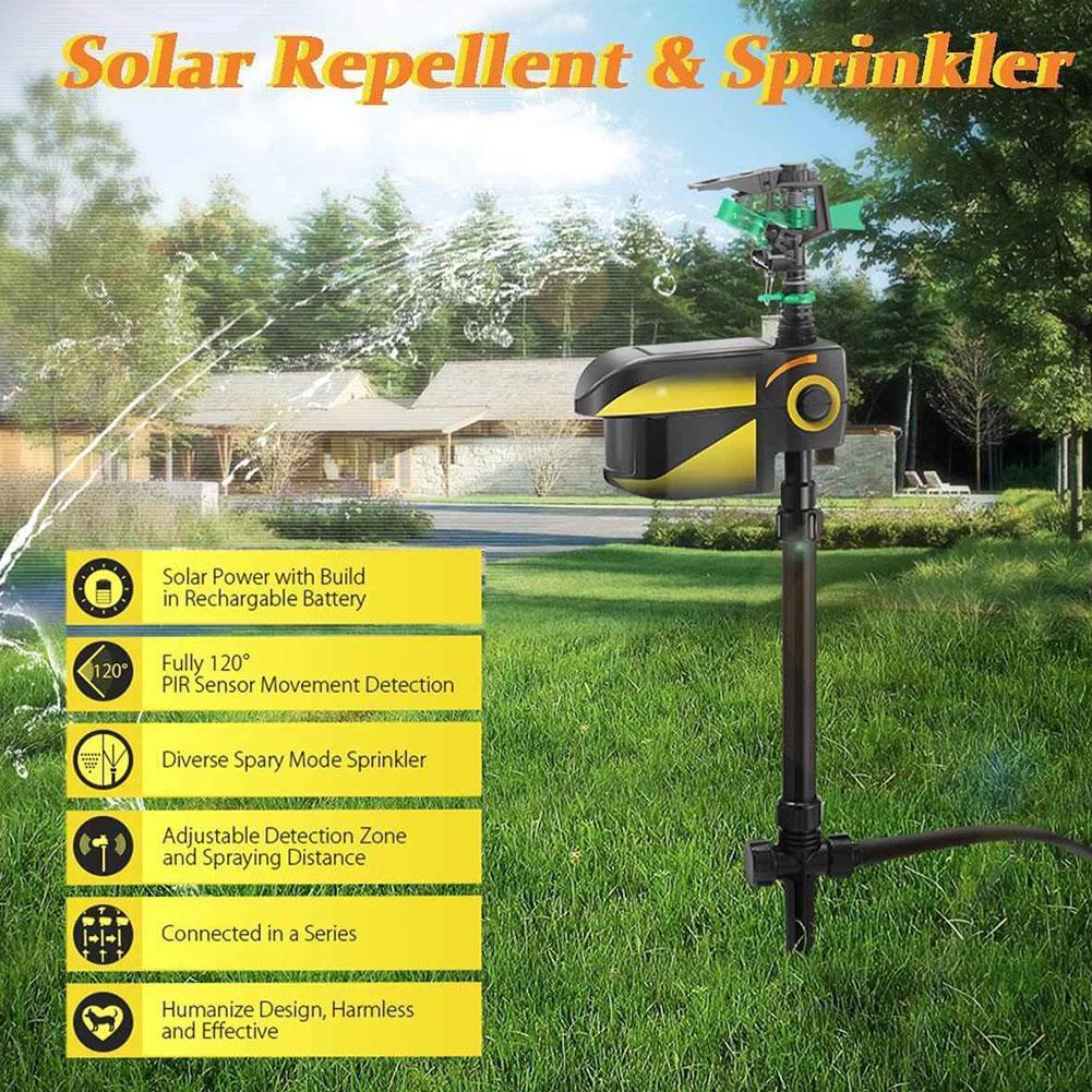 Motion-Activated Solar Deer Sprinkler – Animal Repellent Garden Sprinkler
