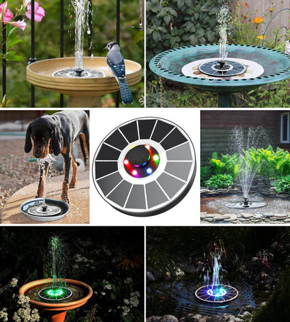 Solar LED Garden Fountain – Floating Solar Energy Water Feature Pond Pump