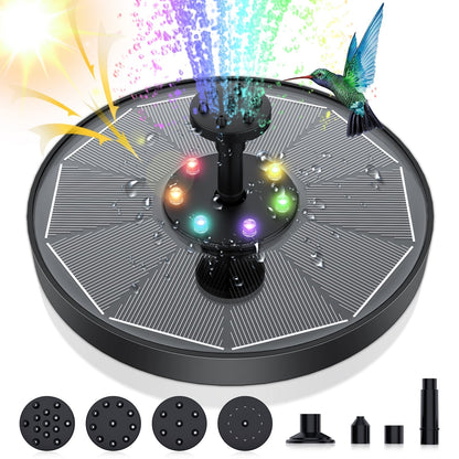 Solar LED Garden Fountain – Floating Solar Energy Water Feature Pond Pump