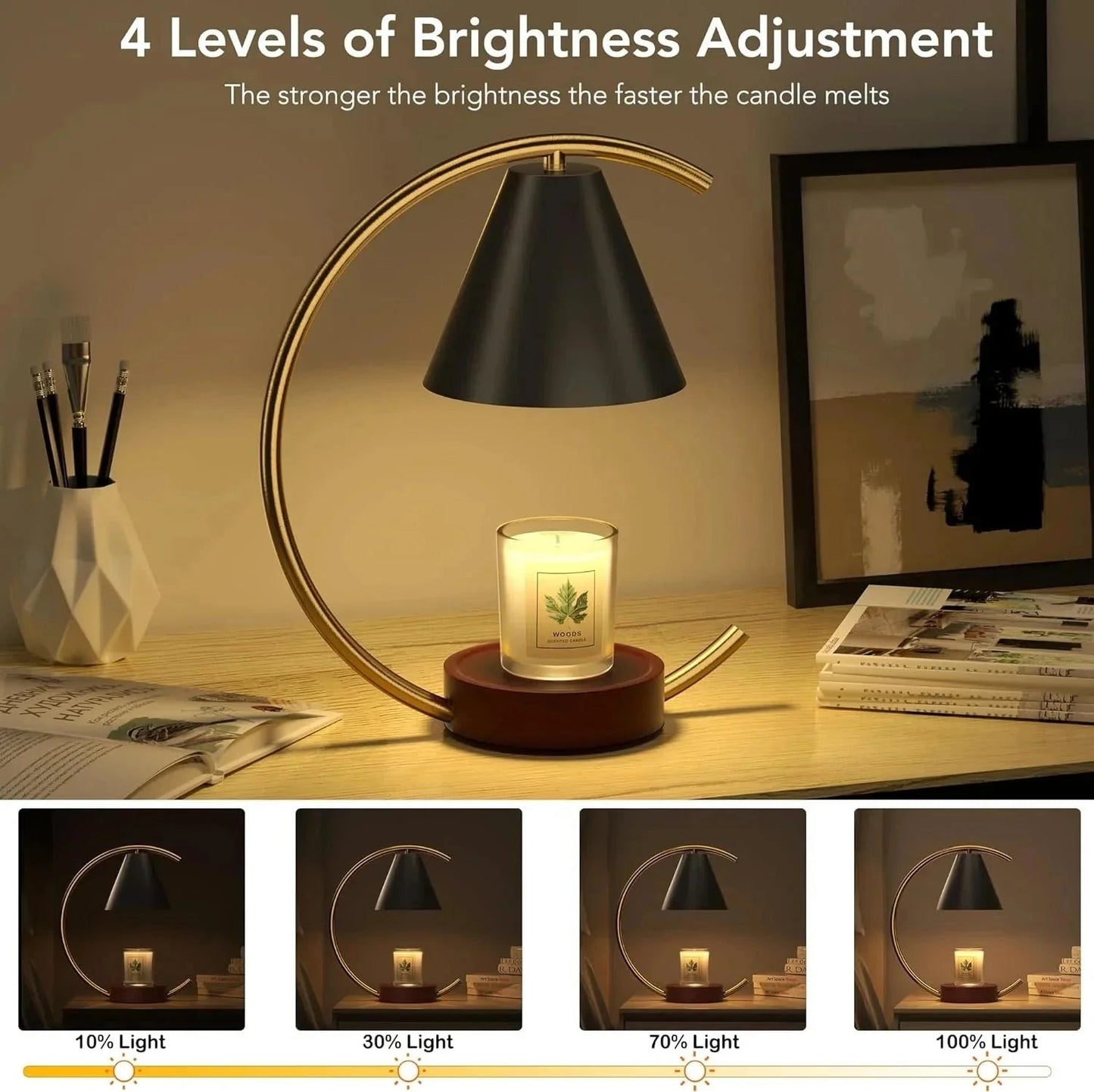 Dimmable Candle Warmer Lamp – Elegant Wax Melt Warmer Lamp with Dimmer