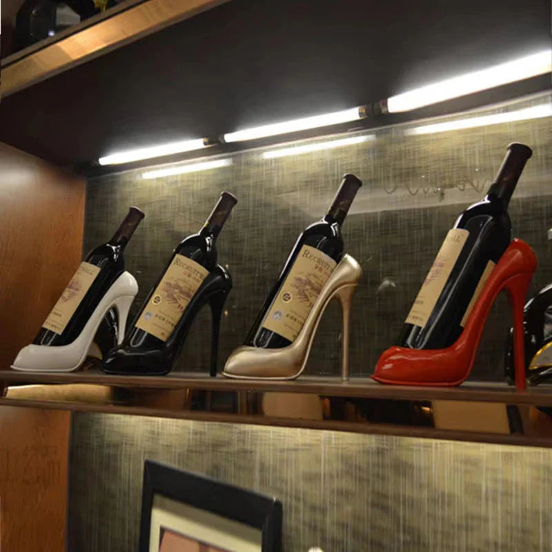 High Heel Wine Bottle Holder – Novelty Decorative Wine Rack for Home & Gifts