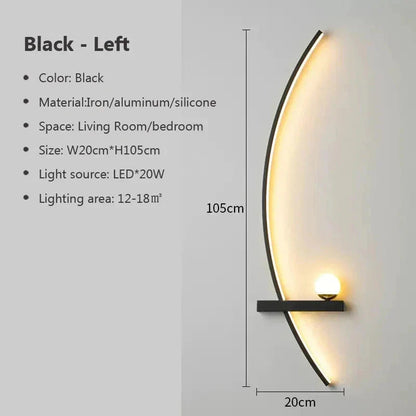 Modern LED Wall Lamp – Minimalist Indoor Sconce Light for Living Room & Bedroom