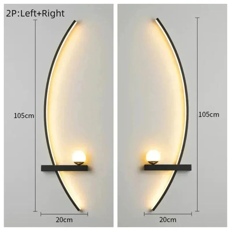 Modern LED Wall Lamp – Minimalist Indoor Sconce Light for Living Room & Bedroom