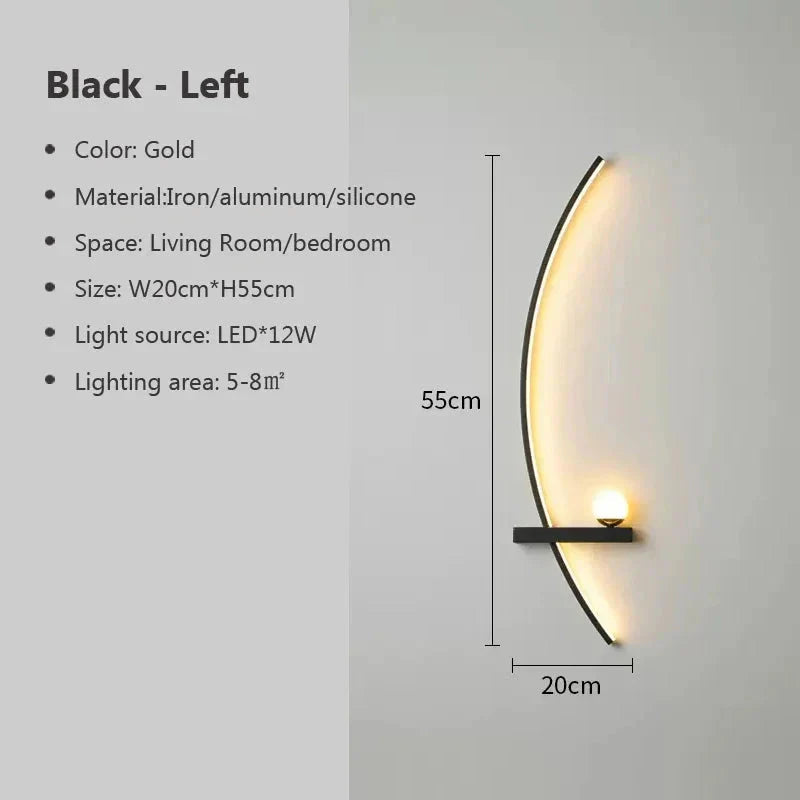 Modern LED Wall Lamp – Minimalist Indoor Sconce Light for Living Room & Bedroom