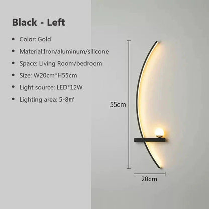 Modern LED Wall Lamp – Minimalist Indoor Sconce Light for Living Room & Bedroom