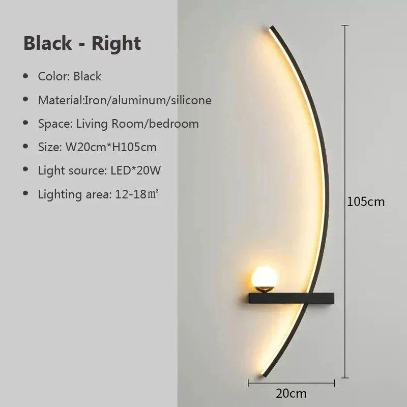 Modern LED Wall Lamp – Minimalist Indoor Sconce Light for Living Room & Bedroom