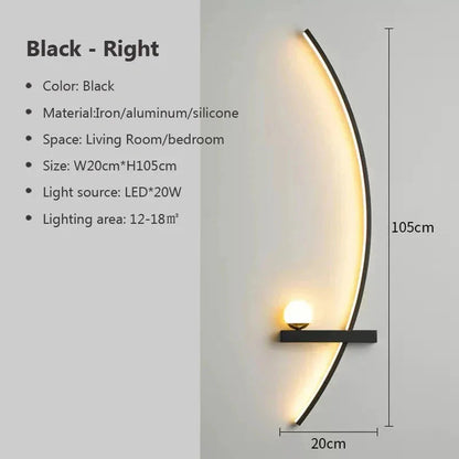 Modern LED Wall Lamp – Minimalist Indoor Sconce Light for Living Room & Bedroom