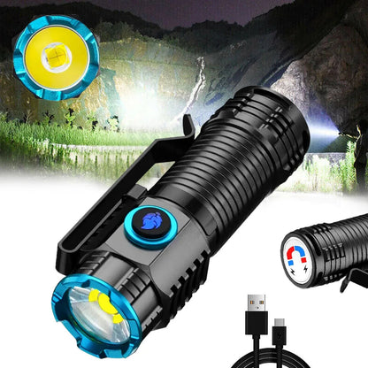 Compact Rechargeable LED Flashlight Torch – Portable Pocket-Size Bright Torch
