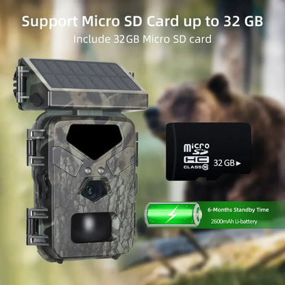 Compact Solar Trail Camera – Outdoor Wildlife & Security Monitoring Camera