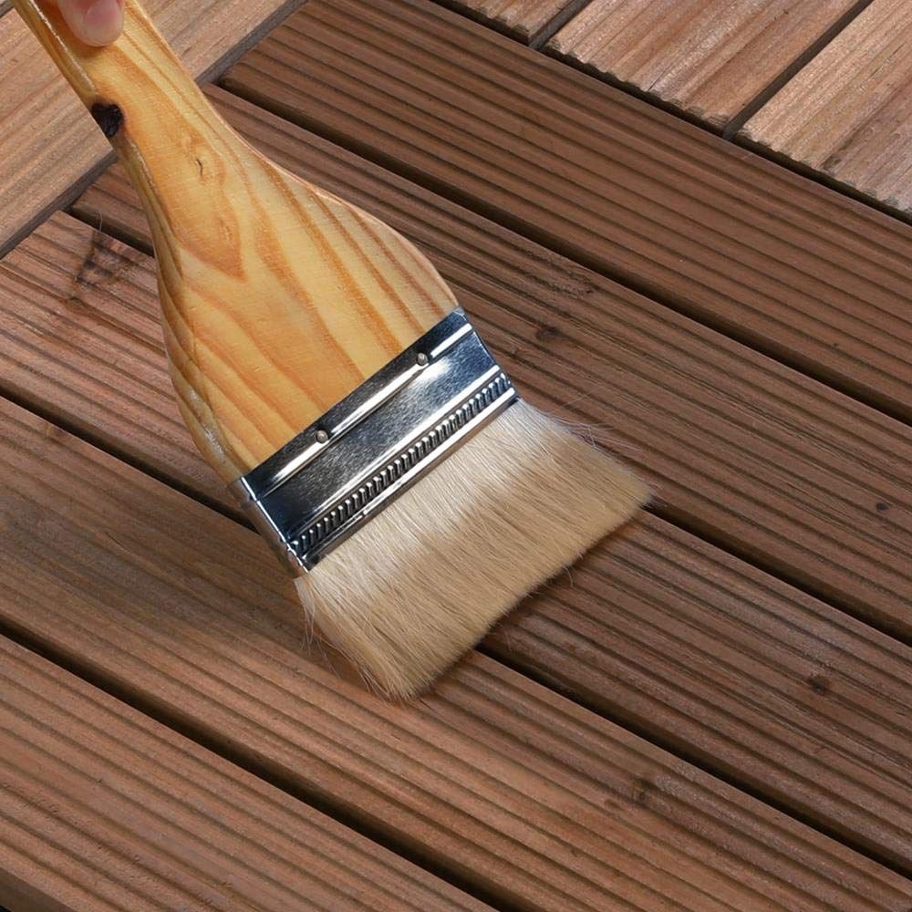 Interlocking Outdoor Wood Deck Tiles 27-Pack – Patio Flooring Garden Tiles