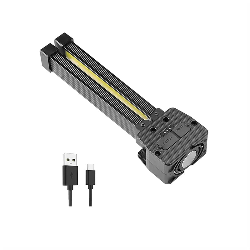 Rechargeable COB LED Work Light – Portable Foldable Job Site Inspection Light
