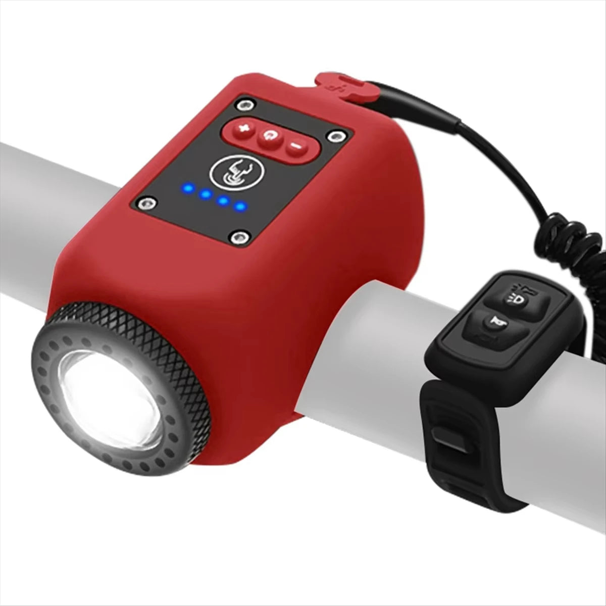 Electric Bike Horn & Front Light Set – Loud Horn & Safety LED Light for Cyclists