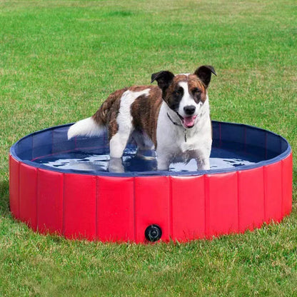 Foldable Dog Pool – Portable Collapsible Pet Swimming Bath Tub
