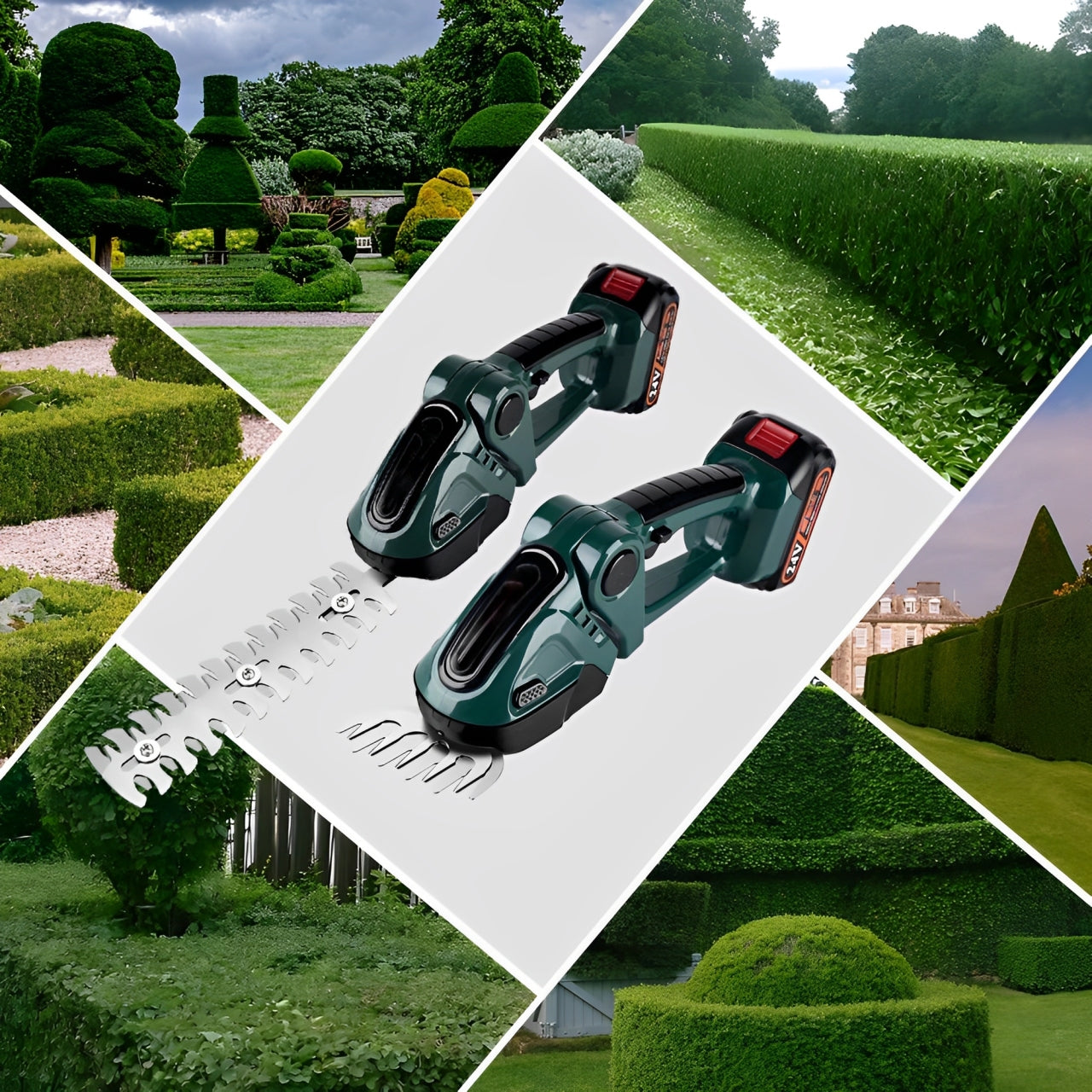 Cordless Electric Hedge Trimmer – Battery Powered Garden Shrub Cutter