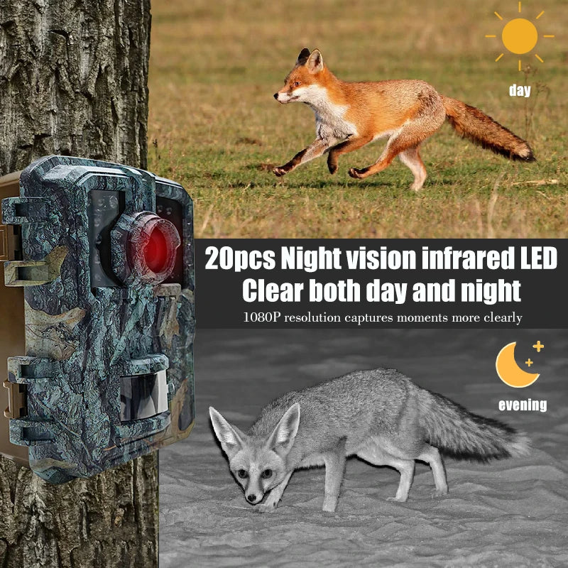 16MP Night Vision Trail Camera with PIR Motion Tracking – Wildlife Security Camera