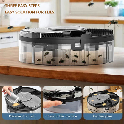 USB Rechargeable Automatic Fly Catcher – Indoor Electric Fly Trap