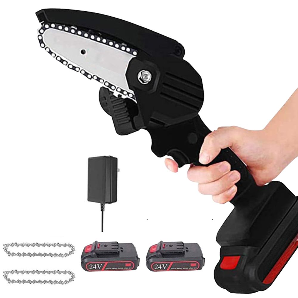 24V Mini Cordless Chainsaw – Compact Electric Battery Powered Chain Saw