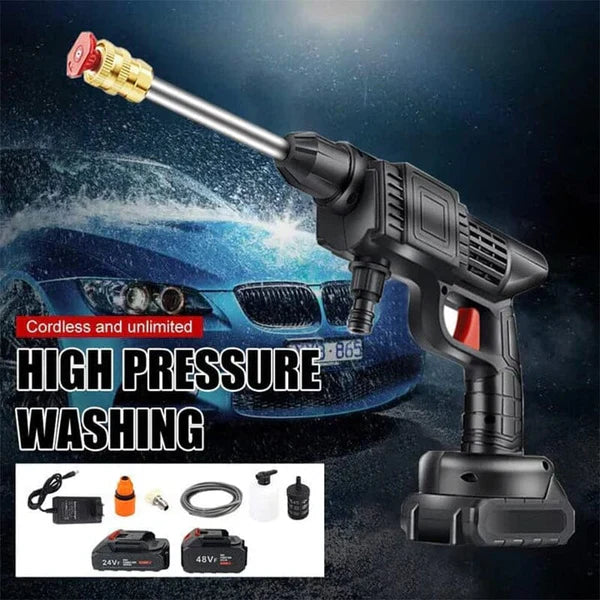 Cordless Portable High-Pressure Water Gun Set – Garden Car Wash Cleaner