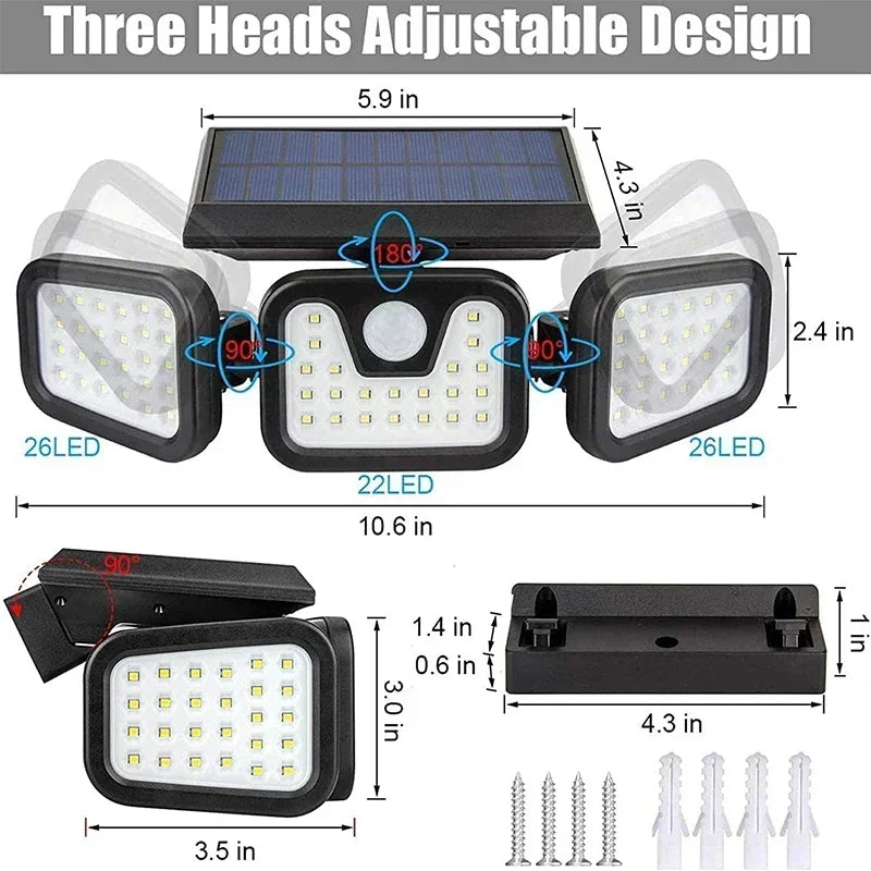 Motion Sensor Solar Light – Outdoor Security Garden & Path Light