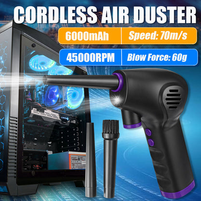 Cordless Air Duster – Rechargeable Electric Compressed Air Blower for Electronics