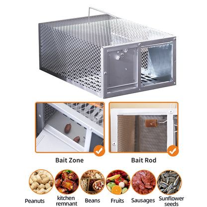 Single-Door Reusable Metal Mouse Trap Cage – Humane Live Catch Rodent Trap