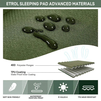 Inflatable Portable Camping Mattress – Lightweight Air Sleeping Pad for Outdoor