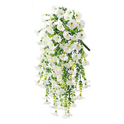 UV-Resistant Artificial Morning Glory Flower – Hanging Outdoor Vine Decor