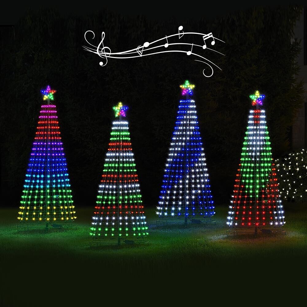 Multicolor LED Animated Outdoor Christmas Tree Light Show Display