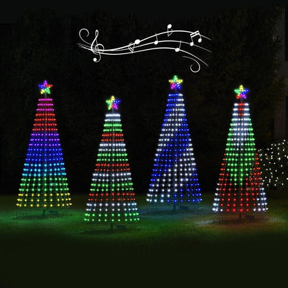 Multicolor LED Animated Outdoor Christmas Tree Light Show Display