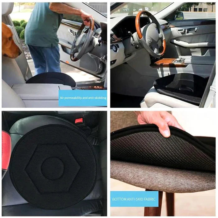360° Rotating Seat Cushion – Swivel Pivot Disc Car & Chair Mobility Aid