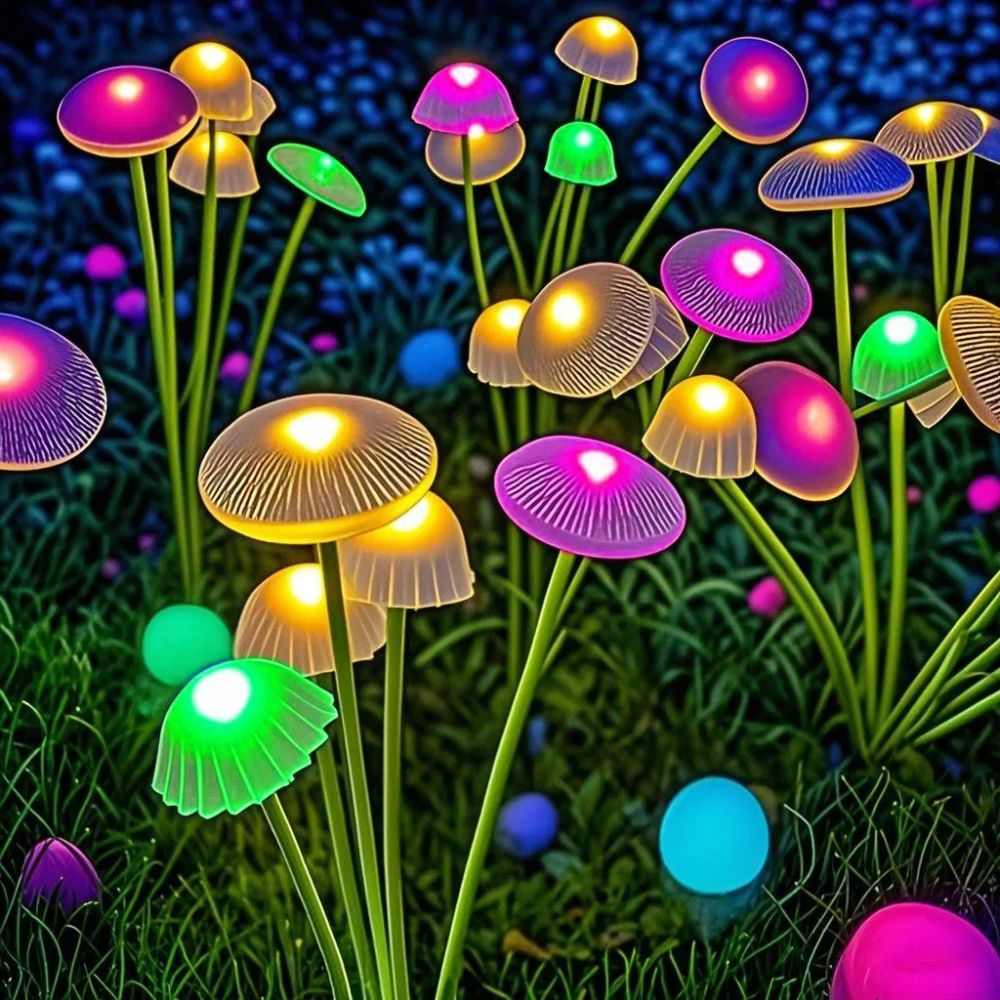 Solar Swaying Mushroom Garden Decor Lights – Outdoor LED Decorative Lights