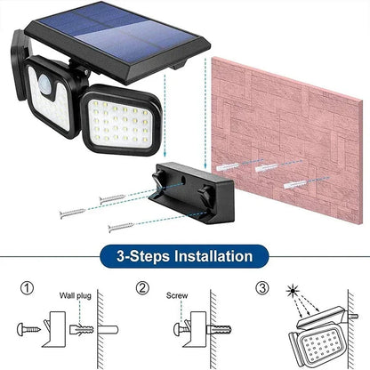 Motion Sensor Solar Light – Outdoor Security Garden & Path Light