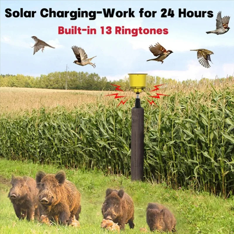 Solar Bird Repeller with Sound & Light – Motion-Activated Garden Pest Scarer