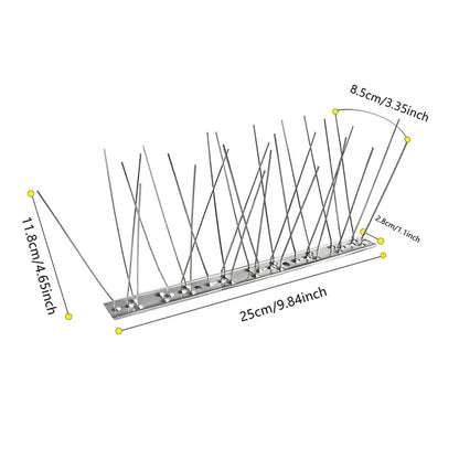 Stainless Steel Bird Repeller Spikes – Outdoor Anti-Roosting Pigeon Deterrent