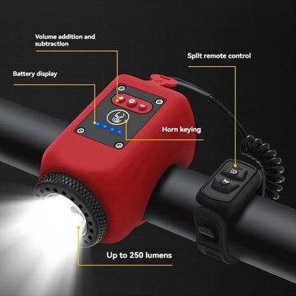 Electric Bike Horn & Front Light Set – Loud Horn & Safety LED Light for Cyclists