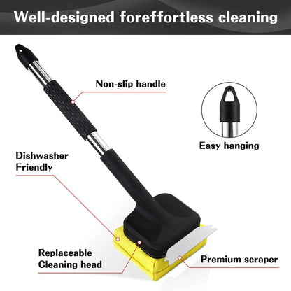 Steam Cleaning BBQ Grill Brush with Scraper – Safe Stainless Steel Grill Cleaner