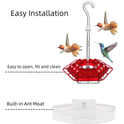 Ant-Proof Hummingbird Feeder with Hanging Perch – Outdoor Bird Feeder