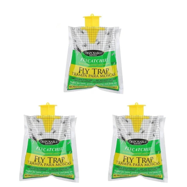 Disposable Outdoor Fly Trap – Eco-Friendly Hanging Fly Catcher Bag