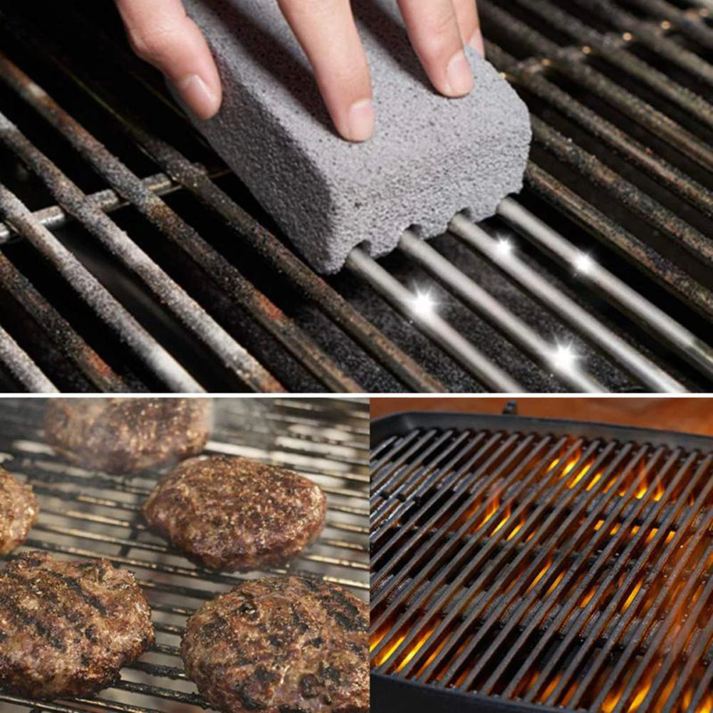 Pumice Stone BBQ Grill Cleaning Brick – Natural Deep-Clean Grill Scrubber