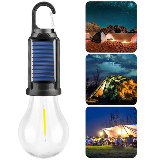 Solar Rechargeable Camping Lantern with Hook – Portable Outdoor Hanging Light