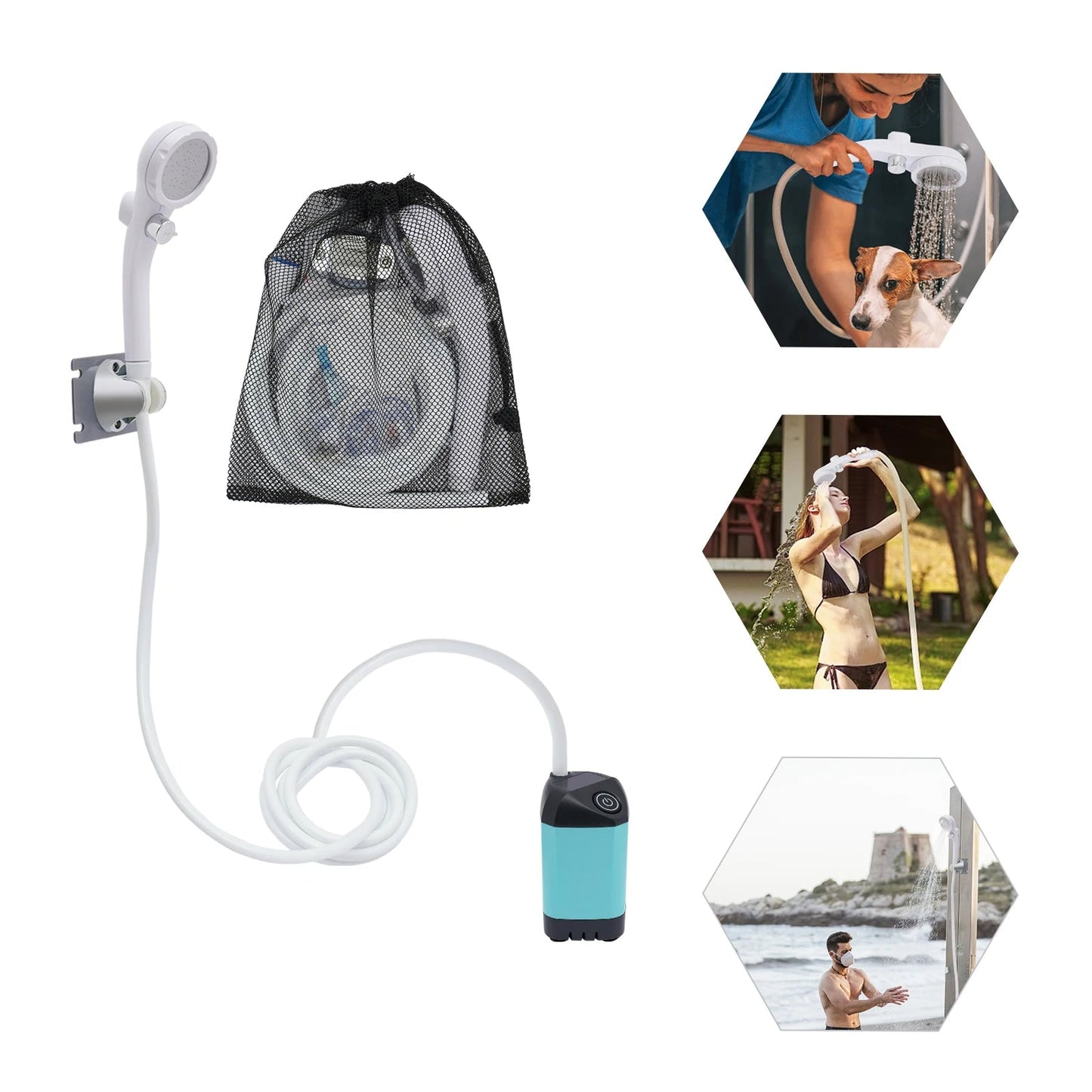 Portable Electric Shower for Camping – Rechargeable Outdoor Camp Shower Pump