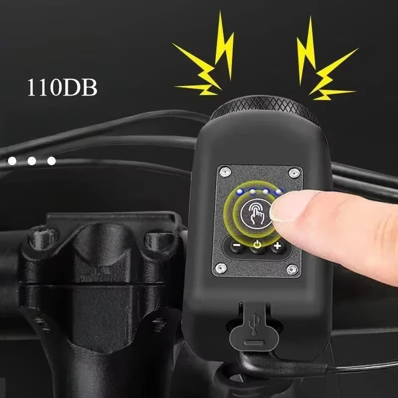 Electric Bike Horn & Front Light Set – Loud Horn & Safety LED Light for Cyclists