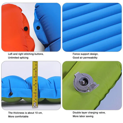 Inflatable Portable Camping Mattress – Lightweight Air Sleeping Pad for Outdoor