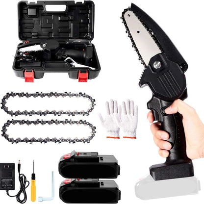 24V Mini Cordless Chainsaw – Compact Electric Battery Powered Chain Saw